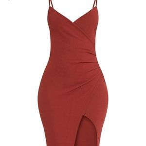 Pretty Little Thing Midi Crepe Dress